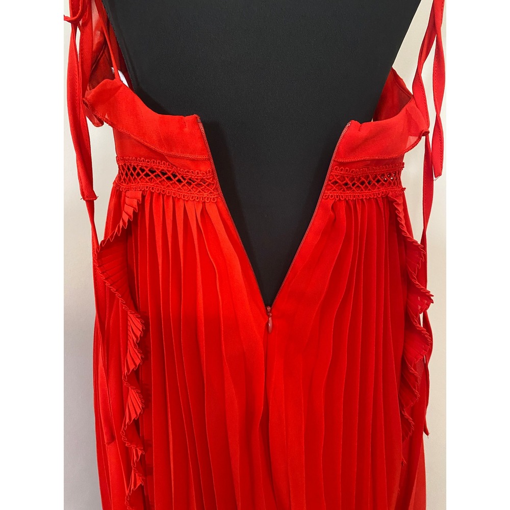 Lulu's Red Ruffle Midi Dress - Picture 5 of 15